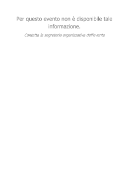 Per questo evento non &egrave; disponibile tale informazione.