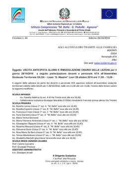 Leggi il documento - I.C. “M. Bello – G. Pedullà – Agnana " Siderno