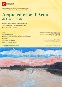 Acque ed erbe d`Arno - Consiglio Regionale della Toscana