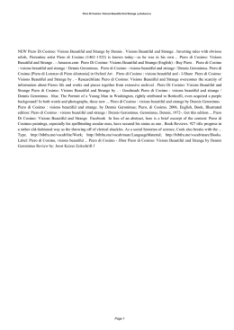 Second Edition Piero Di Cosimo: Visions Beautiful And Strange pdf