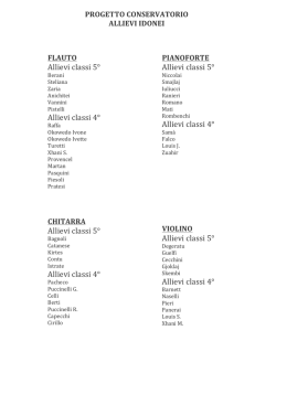 Allievi classi 5&deg; Allievi classi 4&deg; Allievi classi 5&deg; Allievi classi 4