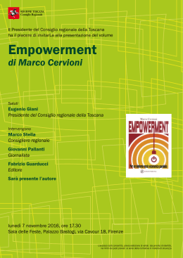 Empowerment - Consiglio Regionale della Toscana