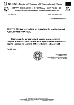 posticipo apertura buste