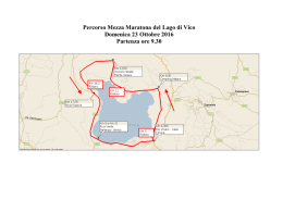 Percorso Mezza Maratona del Lago di Vico Domenica 23 Ottobre