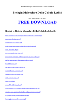 free book biologia molecolare della cellula lodish pdf