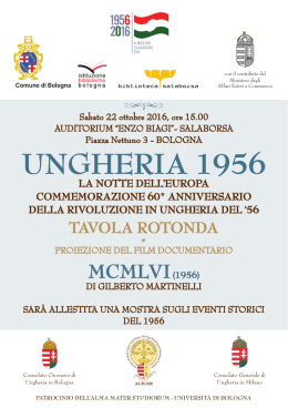 ungheria 1956 - Comune di Bologna
