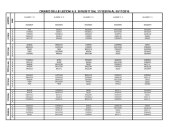 orario delle lezioni as 2016/2017 dal 24/10/2016