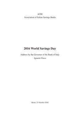 2016 World Savings Day (only in Italian)