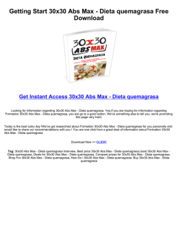 Getting Start 30x30 Abs Max - Dieta quemagrasa