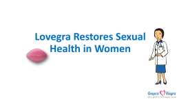 Lovegra Restores Sexual Health in Women