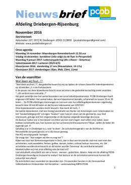 Nieuwsbrief - PCOB Driebergen