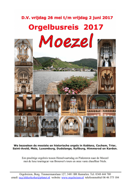 Orgelreis Moezel 2017
