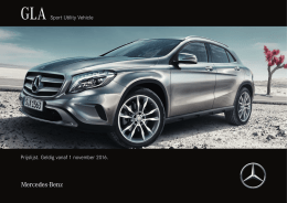 prijslijst GLA - Mercedes-Benz