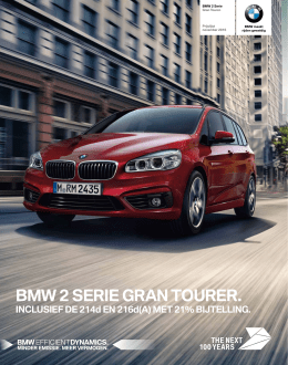 prijslijst BMW 2 Serie Gran Tourer