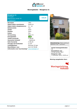 Woningdetails - Weegbree 41