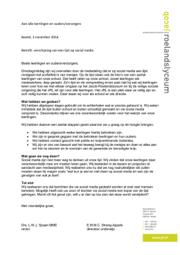Brief directeur Jacob-Roelandslyceum