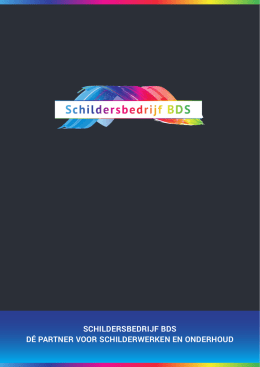 Brochure downloaden - Schildersbedrijf BDS