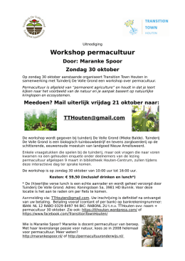 Workshop permacultuur - Tuinderij De Volle Grond