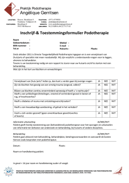 DTP Formulier - Podotherapie Gerritsen