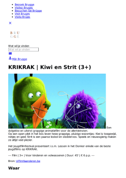 KRIKRAK | Kiwi en Strit (3+)