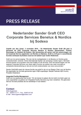 Nederlander Sander Graft CEO Corporate Services