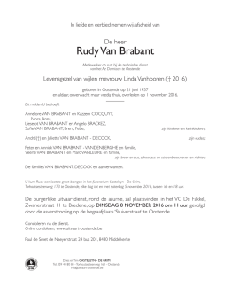 Rudy Van Brabant - uitvaart