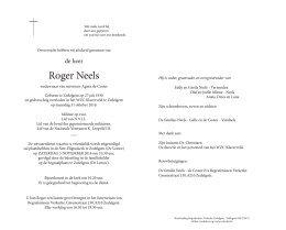 Roger Neels - Begrafenissen Verkerke