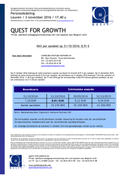 Quest for Growth NV
