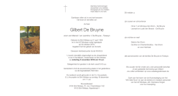 Gilbert De Bruyne - Wase Begrafenissen
