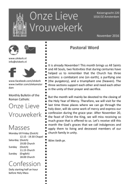 Monthly Bulletin - Onze Lieve Vrouwekerk