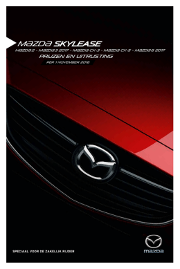 SKYLEASE prijslijst - Mazda Motor Nederland