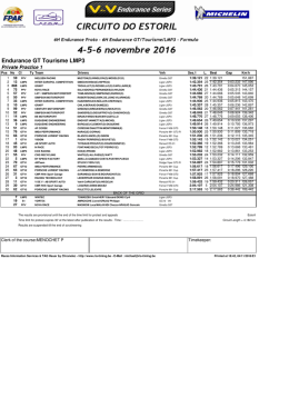 Endurance GT Tourisme LMP3 - Races Information Services