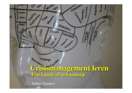 Crisismanagement leren