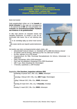 NIEUWSBRIEF L20 (oktober 2016)