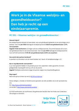 Werk je in de Vlaamse welzijns- en gezondheidssector?