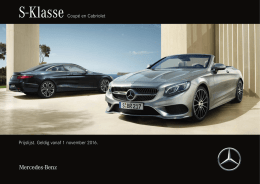 prijslijst S-Klasse Coupé  - Mercedes-Benz