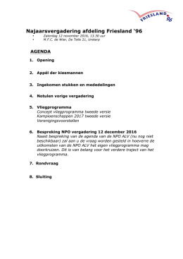 agenda - Friesland 96