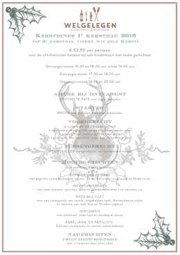 Kerstdiner - Welgelegen