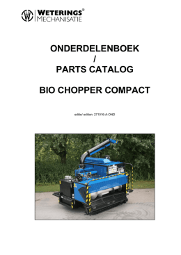 onderdelenboek / parts catalog bio chopper compact