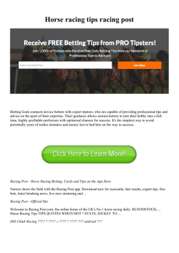 Horse racing tips racing post