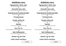 Madiwodo menu - De Sinjoor Roosendaal