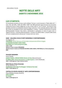 programma - ContemporaryArt Torino Piemonte