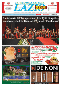 Anniversario dell`Inaugurazione della Città di Aprilia, con il concerto