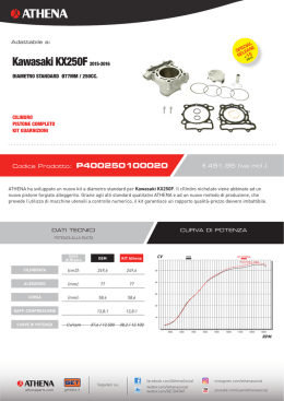 nuovo kit a diametro standard per Kawasaki KX250F