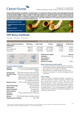 CHF Bonus Certificate Nestlé, Roche, Novartis