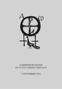 Commemorazione di tutti i fedeli defunti 2016