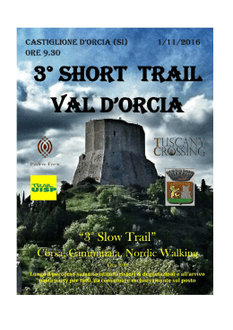 Short Trail Castiglion d Orcia 1 Novembre 2016