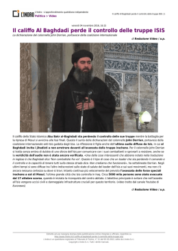 Il califfo Al Baghdadi perde il controllo delle truppe ISIS