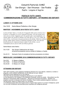 calendario - Comunità Pastorale Sant`Antonio Maria Zaccaria