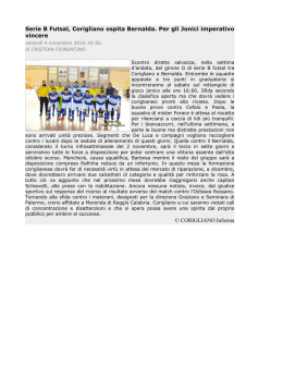 Serie B Futsal, Corigliano ospita Bernalda. Per gli Jonici imperativo